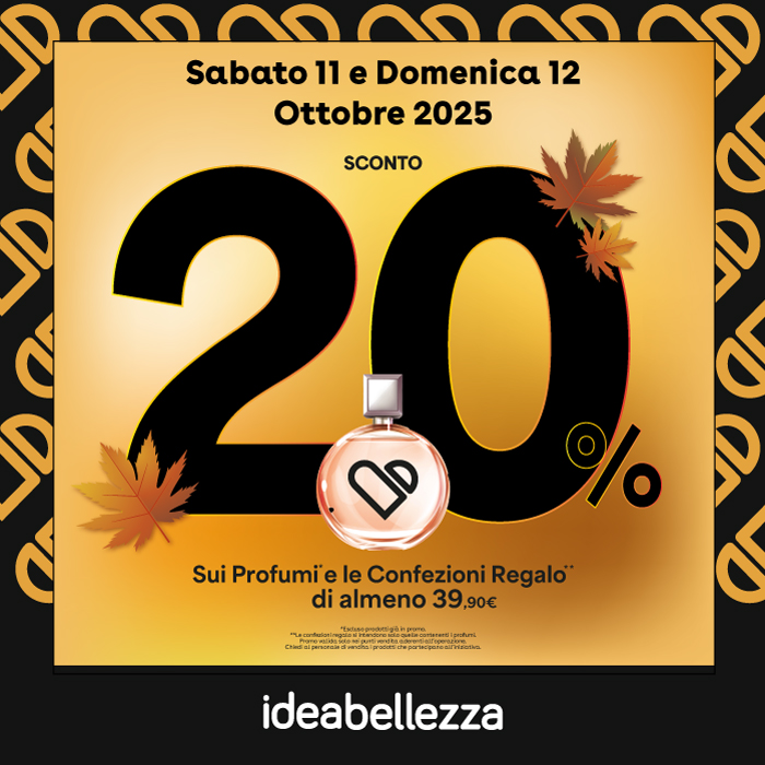 PROMOZIONE PROFUMI SCONTO 20%