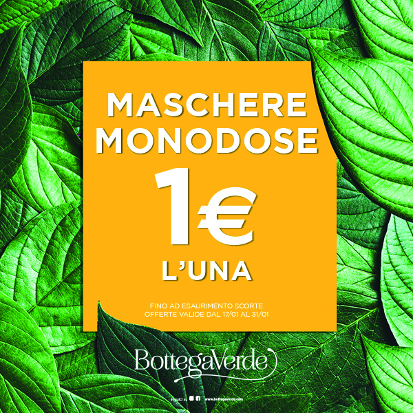 Maschere viso Monodose a solo 1€!