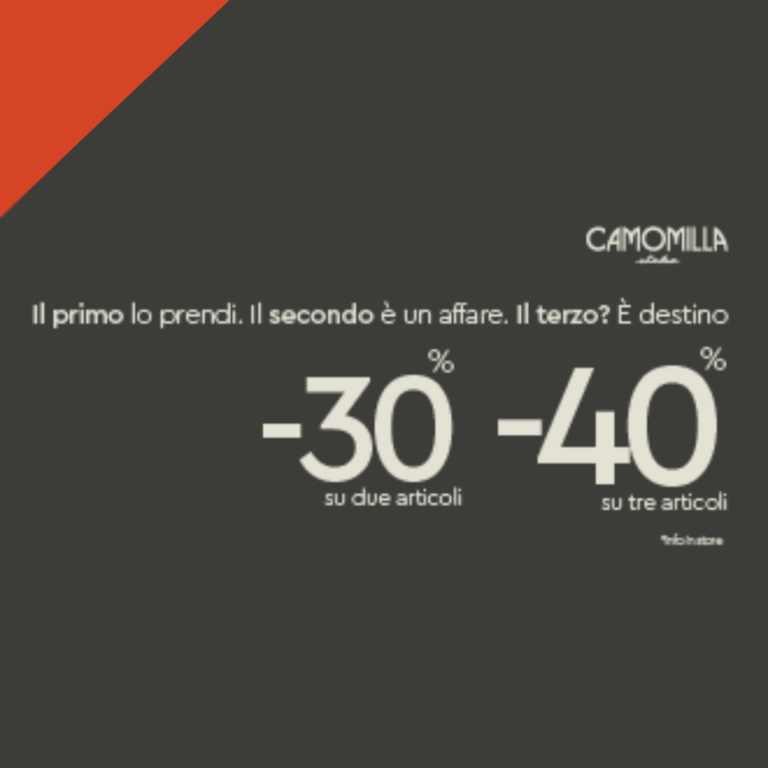 PROMO scegli 3 articoli e ricevi il -30%