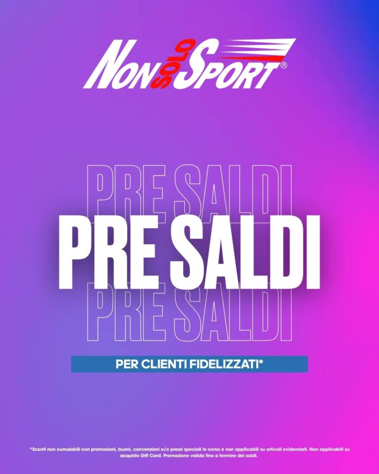 PRE SALDI NON SOLO SPORT