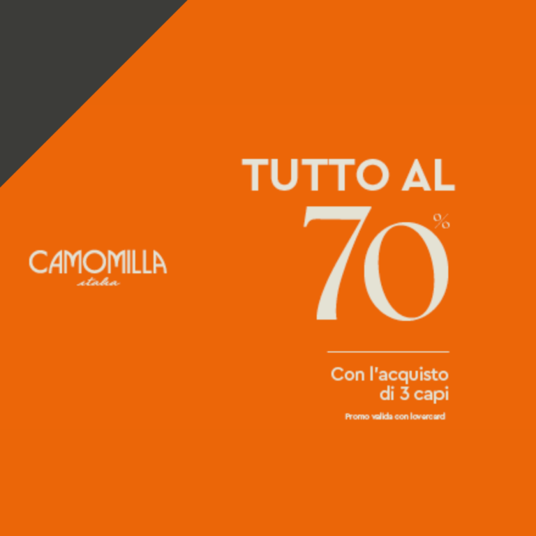 TUTTO AL -70% di sconto dal 3° articolo